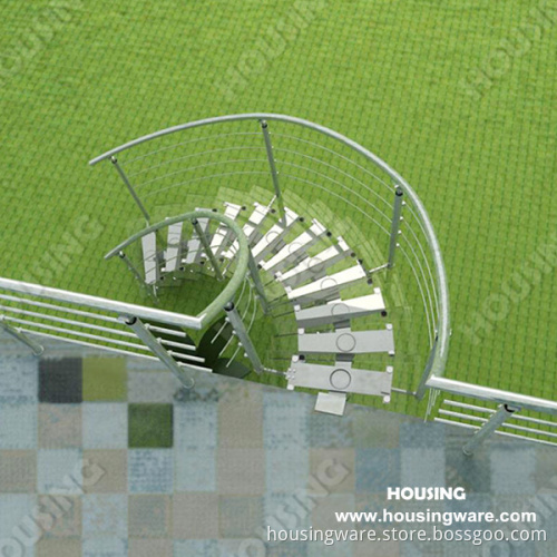 Attractive Indoor Curved Staircase with 316 Stainless Steel